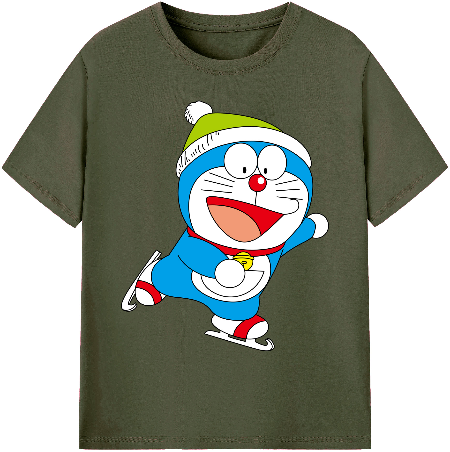 （画像用） ドラえもん Doraemon 綿100％ メンズ半袖Tシャツ｜肌触りやわらか＆通気性